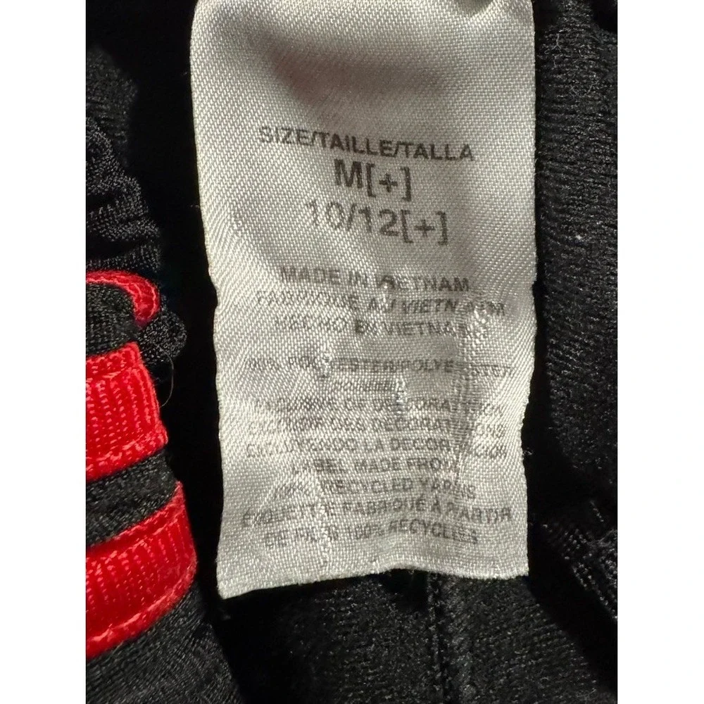 Adidas Track Pants Youth Medium Plus 10/12 Black Athletic Sportswear Athleisure